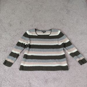 41 Hawthorn Cashmere Green Multicolor Striped Sweater XL